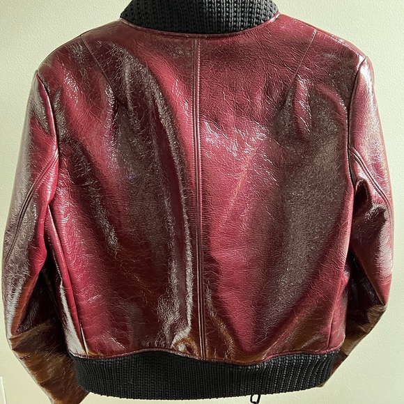 Rag and Bone Mazy Bomber in Oxblood - Picture 3 of 6